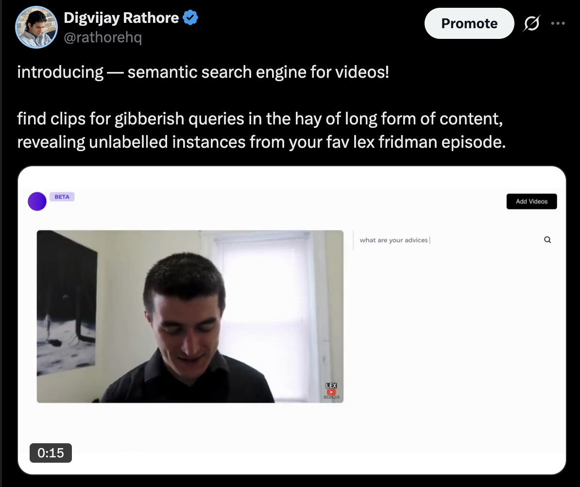 Semantic search tweet